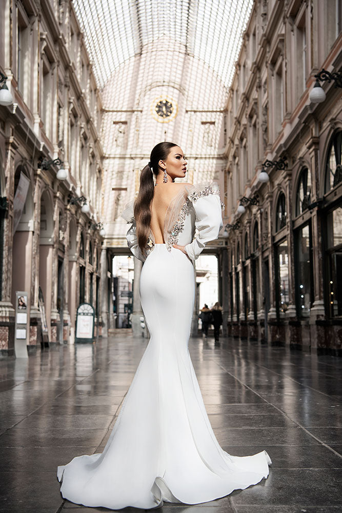 fancy white dress